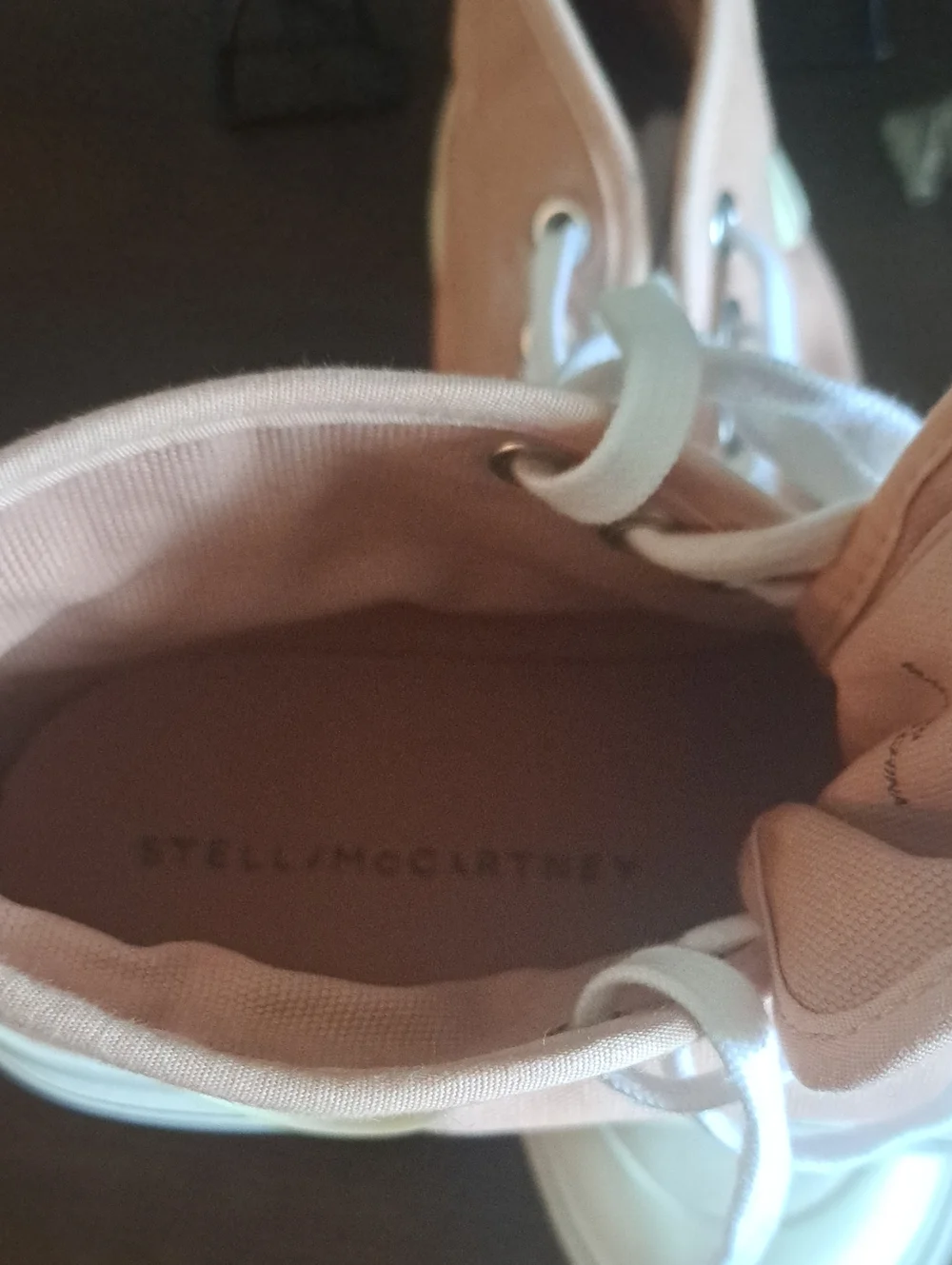 Stella McCartney Pink High-Top Canvas Sneakers EUC Offers Welcome